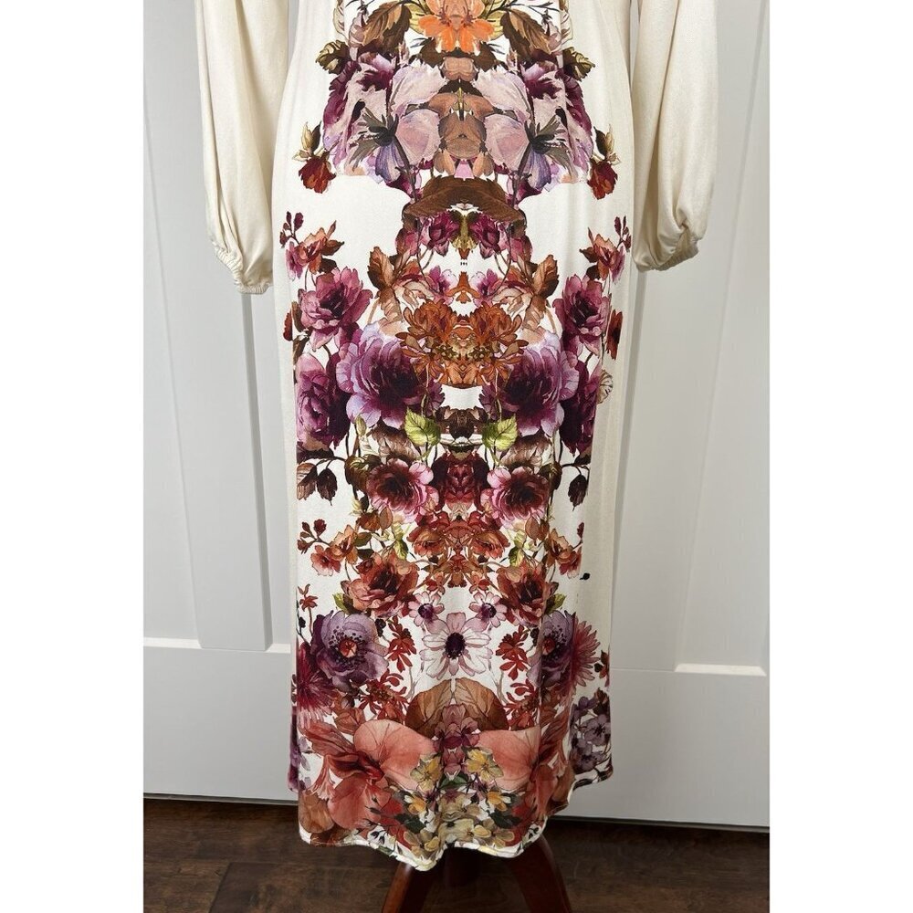 Soft Surroundings Paulette Maxi Dress Long Sleeve Floral Button Front Boho PS - Picture 8 of 12